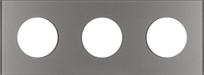 Рамка для выключателей и розеток Arlight FRM-GLARE-GC-3-GR / 043840 - 