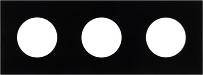 

Рамка для выключателей и розеток, FRM-GLARE-GC-3-BK / 043839