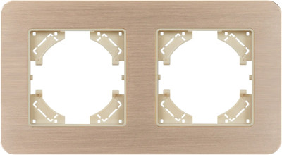 Рамка для выключателей и розеток Arlight FRM-AKIRY-AL-2-GD / 049726 - 