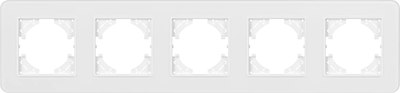 

Рамка для выключателей и розеток, FRM-OMALI-GS-5-WH / 049704