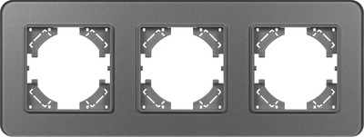 Рамка для выключателей и розеток Arlight FRM-OMALI-GS-3-GR / 049698 - 