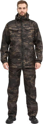 Костюм для охоты и рыбалки УРСУС Ровер кмф Мультикам черный Полофлис / КОС346 (р.44-46, 182-188) -