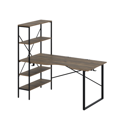 Компьютерный стол Millwood Бостон 160x80 (дуб табачный Craft/металл черный) - 