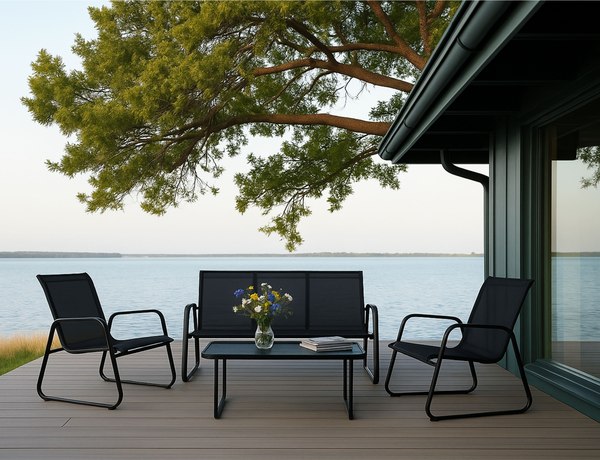 Комплект садовой мебели AksHome Veranda (черный)