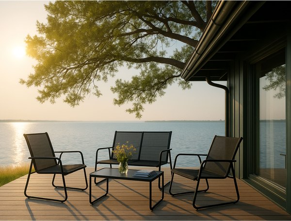 Комплект садовой мебели AksHome Veranda (черный)