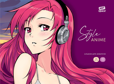 Альбом для рисования ArtSpace Anime Style. Girl / Аа30_53149 (30л) - 