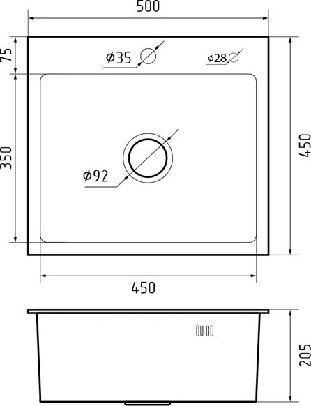Купить Мойка кухонная КромРус H5045B в Бобруйске