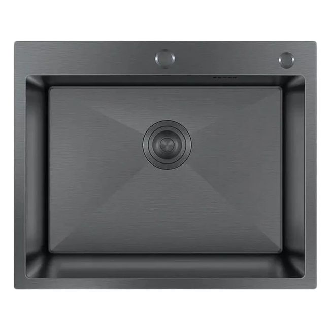 Мойка кухонная КромРус H6045B (черный)