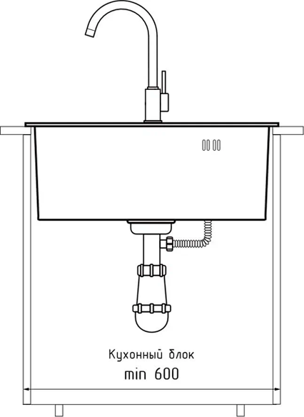 Купить Мойка кухонная КромРус H5045S в Бобруйске