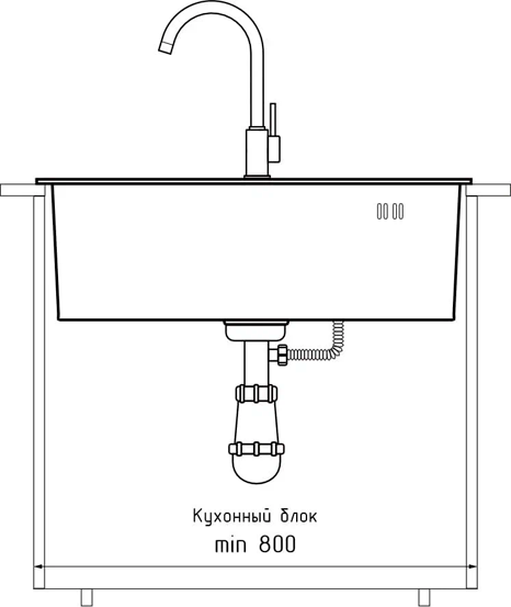 Купить Мойка кухонная КромРус H6045S в Бобруйске
