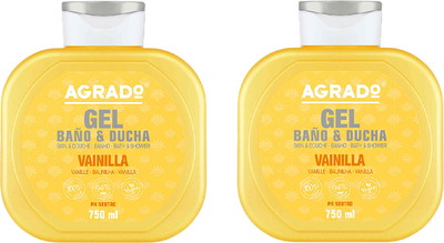 Набор гелей для душа Agrado Vanilla Bath & Shower Gel (2x750мл) -