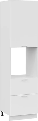Шкаф-пенал кухонный ТриЯ Габриэлла 1П6Я2 с одной дверью и двумя ящиками (белый/сноу) - 
