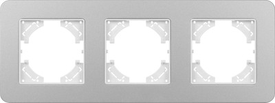

Рамка для выключателей и розеток, FRM-AKIRY-SFAL-3-SR / 049740