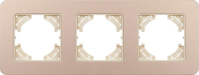 

Рамка для выключателей и розеток, FRM-AKIRY-SFAL-3-GD / 049742