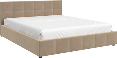 Односпальная кровать Bravo Мебель Грета 90х200 без ПМ Стандарт 1 вариант (латте) - 