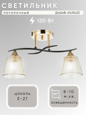 

Потолочный светильник, НПБ 02-2x60-101 / 6099/2