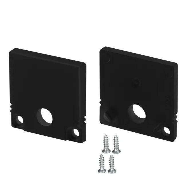 Заглушка для профиля Arlight SL-SLIM20-H20 BLACK с отверстием / 047637