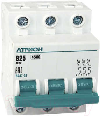 Выключатель автоматический Атрион VA4729-3-25B