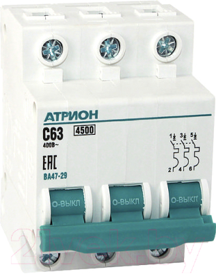 Выключатель автоматический Атрион VA4729-3-63C