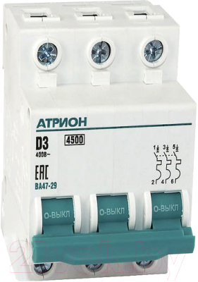 Выключатель автоматический Атрион VA4729-3-03D