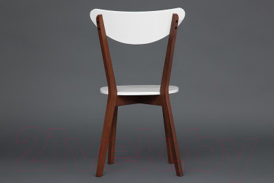 Стул Tetchair Maxi жесткое сиденье (белый/коричневый)