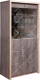 Шкаф с витриной Мебель-КМК 2Д Монако 0673.5 (сосна натуральная/дуб шато) - 