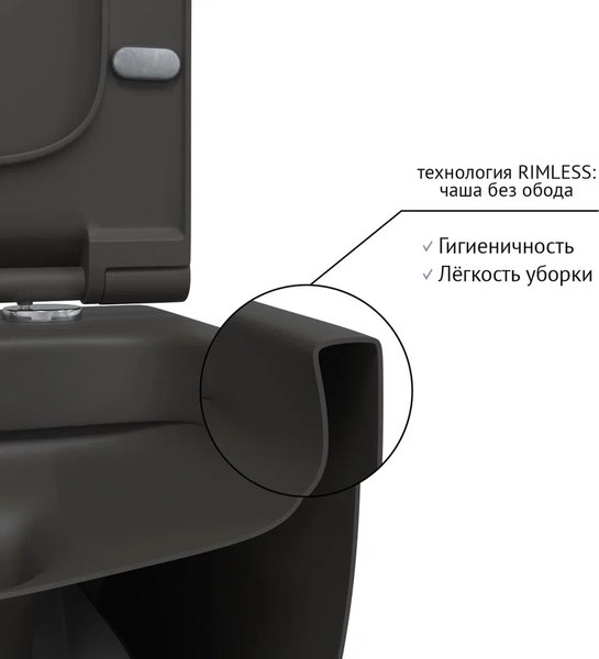 Купить Унитаз подвесной Berges Ego XL Rimless / 080218 в Барановичах