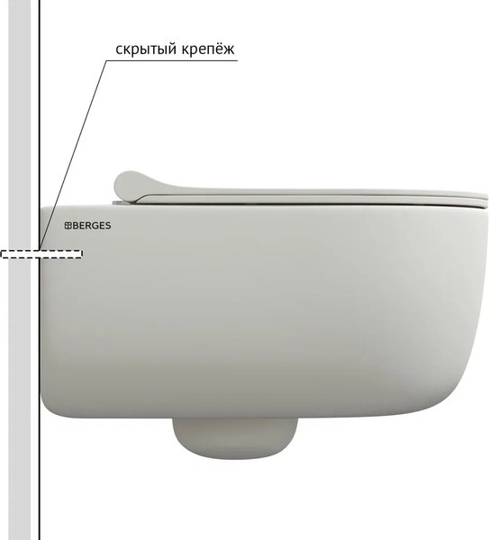 Купить Унитаз подвесной Berges Ego XL Rimless / 082218 в Барановичах