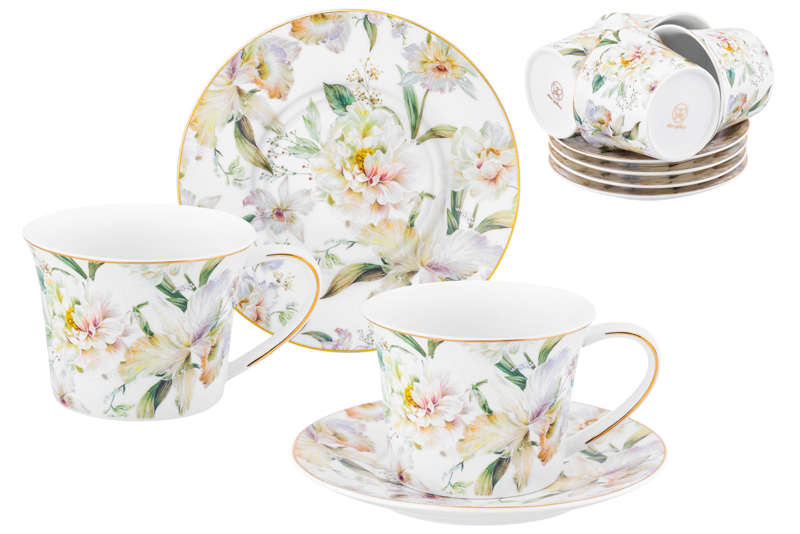 Набор для чая/кофе Elan Gallery Корнелия / 730847 (New Bone China)