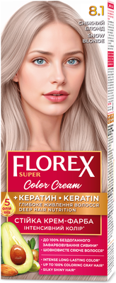 

Крем-краска для волос, Кератин тон 8.1 снежный блонд