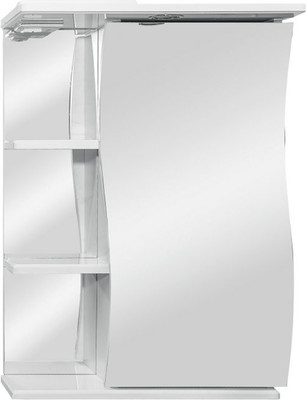 

Шкаф с зеркалом для ванной, Стиль Волна 55 / 470565