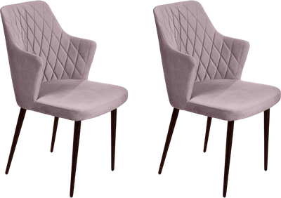 Набор стульев Arvento Бергамо (светло-серый/черный) - 