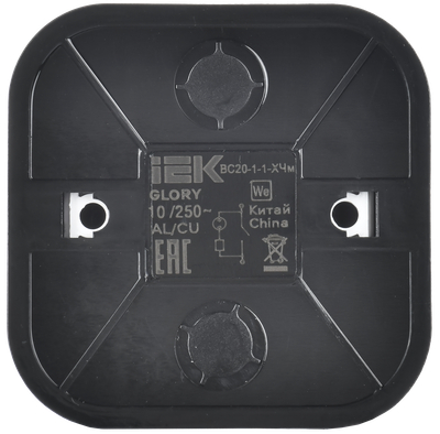 Выключатель IEK Glory EVH11-K02M-10 (черный матовый) — фото 4