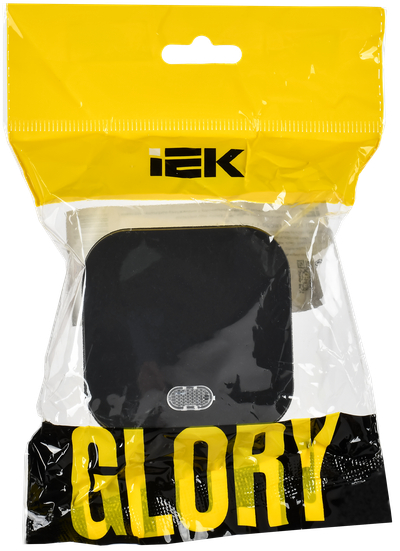 Выключатель IEK Glory EVH11-K02M-10 (черный матовый) — фото 5