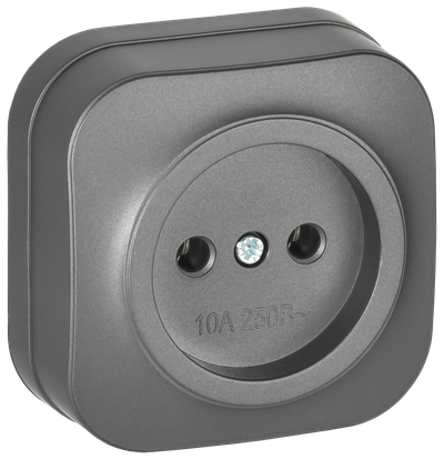 Розетка IEK Glory ERH10-K46M-10 (сталь матовый)