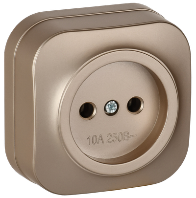 Розетка IEK Glory ERH10-K37M-10 (шампань матовый)