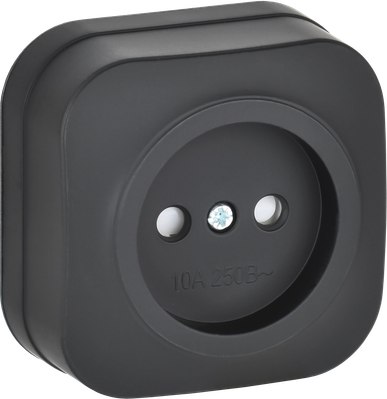 Розетка IEK Glory ERH13-K02M-10 (черный матовый)