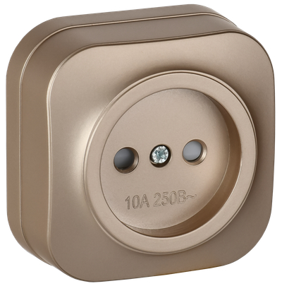 Розетка IEK Glory ERH13-K37M-10 (шампань матовый)