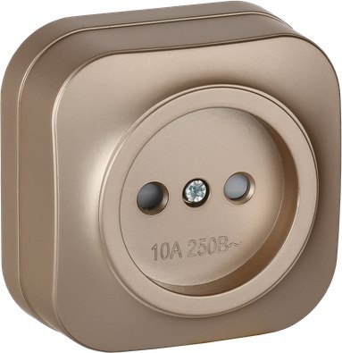 Розетка IEK Glory ERH13-K37M-10 (шампань матовый) - 