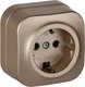 Розетка IEK Glory ERH11-K37M-16 (шампань матовый) - 