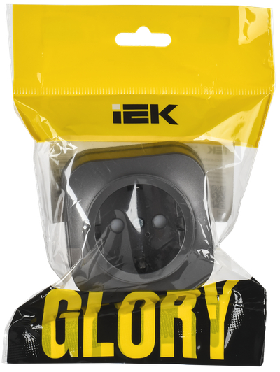 Розетка IEK Glory ERH14-K46M-16 (сталь матовый) — фото 5