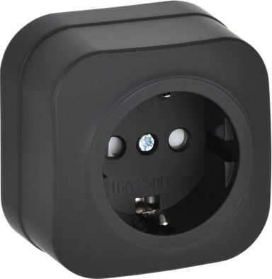 Розетка IEK Glory ERH14-K02M-16 (черный матовый) - 