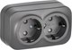 Розетка IEK Glory ERH24-K46M-16 (сталь матовый) - 