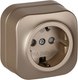 Розетка IEK Glory ERH14-K37M-16 (шампань матовый) - 