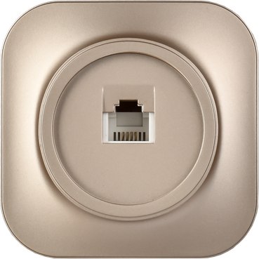 Розетка IEK Glory ETH10-K37M (шампань матовый)