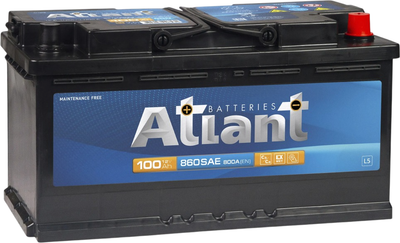 Автомобильный аккумулятор Atlant Blue R+ 100А/ч - 