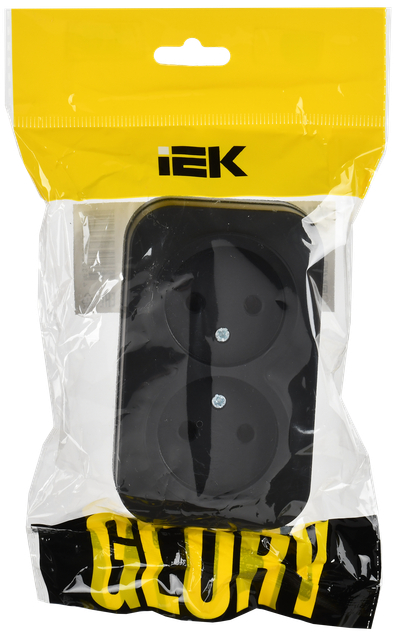 Розетка IEK Glory ERH20-K02M-10 (черный матовый) — фото 6