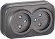 Розетка IEK Glory ERH23-K46M-10 (сталь матовый) - 