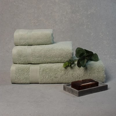 Полотенце ЦУМ 1947 Бордюр Махра 35x60/50x90/70x140 500г (олива) - 