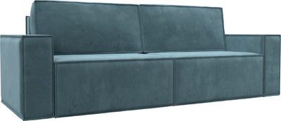 Диван Лига Диванов Куба Лайт / 129439 (велюр Seven 113 бирюзовый) - 